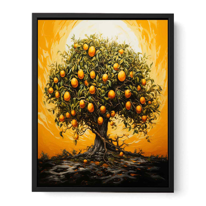 Oranges Tree Painting  canvas Print