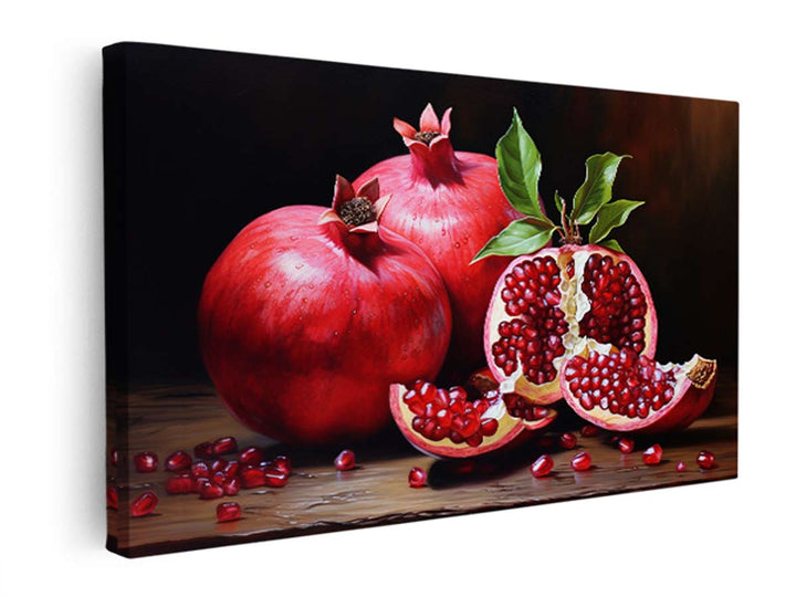 Pomegranate Painting  canvas Print