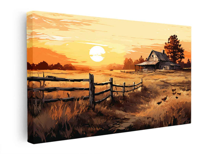 Country Landscape Art  canvas Print