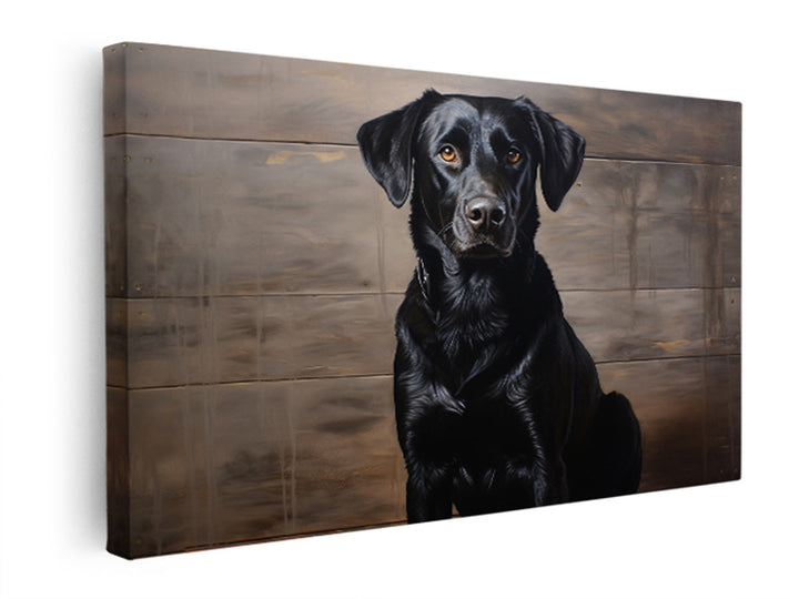 Black Dog Painting  canvas Print