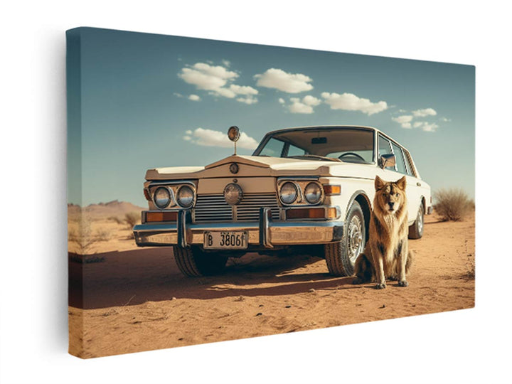 Desert Lion  canvas Print