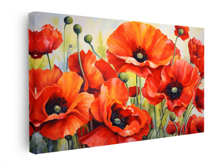 Poppy Painting  canvas Print