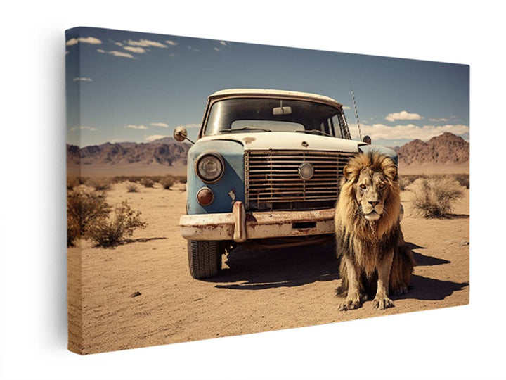 Desert Lion Artwork  canvas Print