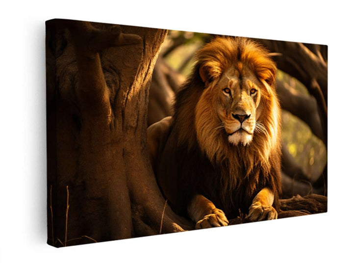 Lion In Jungle  canvas Print