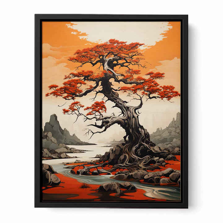 Orange Tree Painting  canvas Print