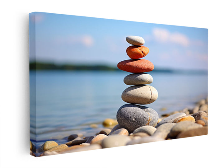 Stacking Stones Art Print  canvas Print