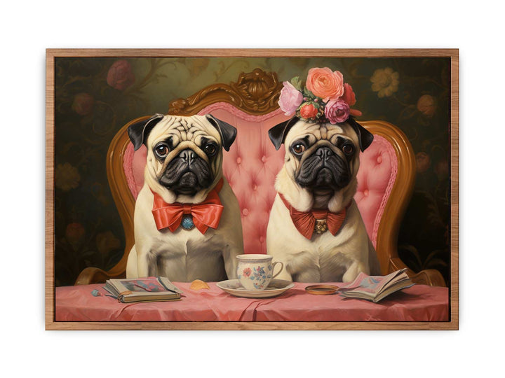 Painting Of Pugs  Painting