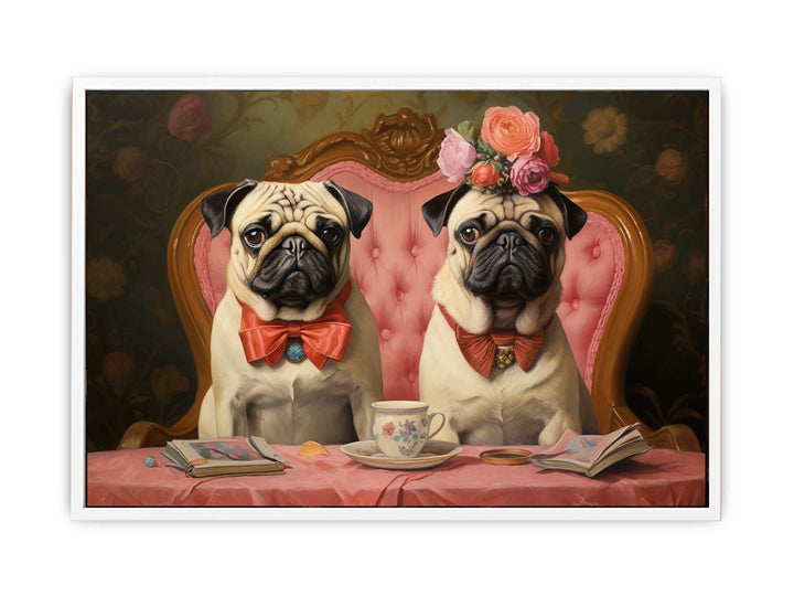 Painting Of Pugs  Painting