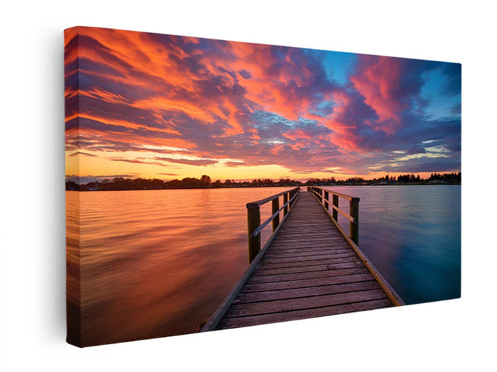 Jetty Sunset Art  canvas Print