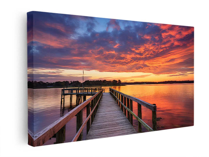 Jetty Sunset Artwork  canvas Print