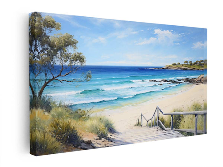 Jetty Beach Art  canvas Print