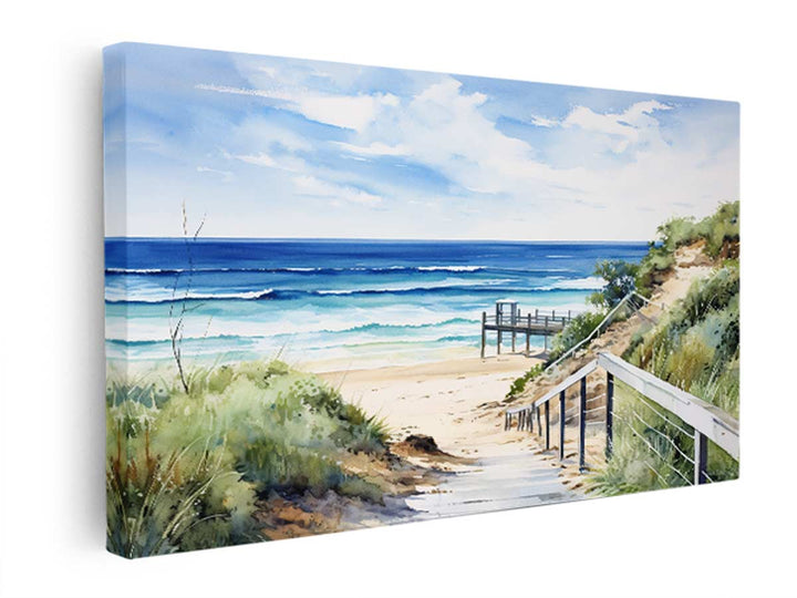 Beach Path Artwork  canvas Print