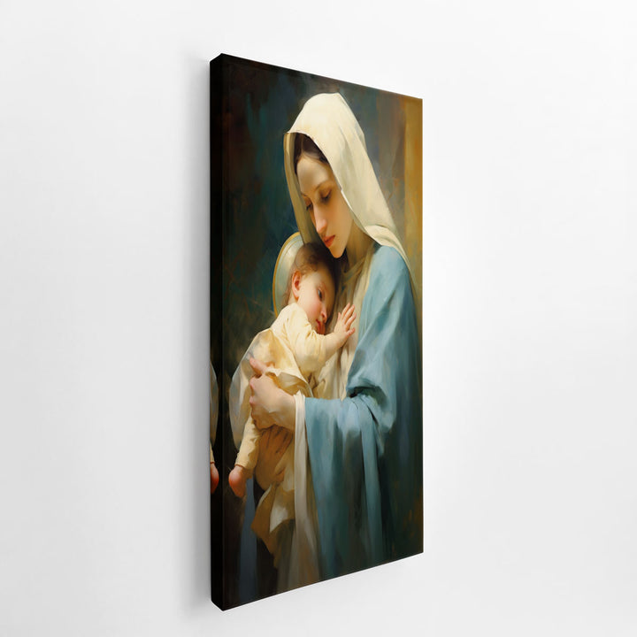 Mother Mary and Jesus art  canvas Print