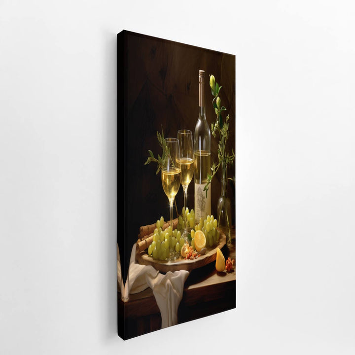 White Wine Still Love  canvas Print