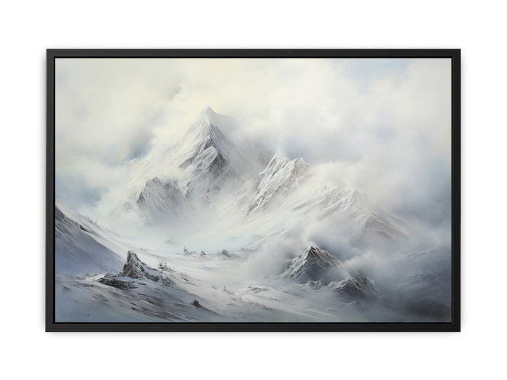 White Mountian Painting  canvas Print