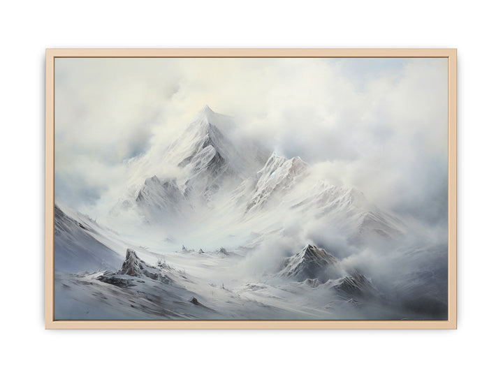 White Mountian Painting framed Print