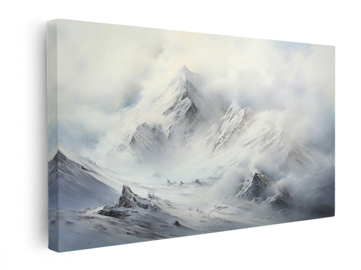 White Mountian Painting  canvas Print