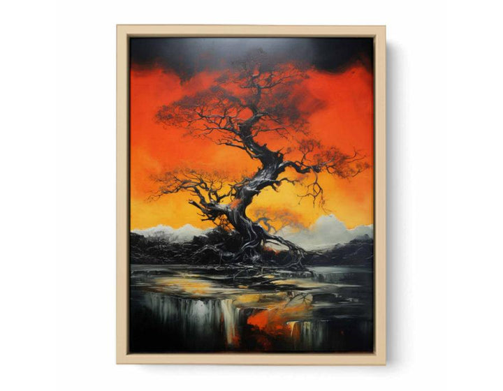 Orange Tree Art framed Print