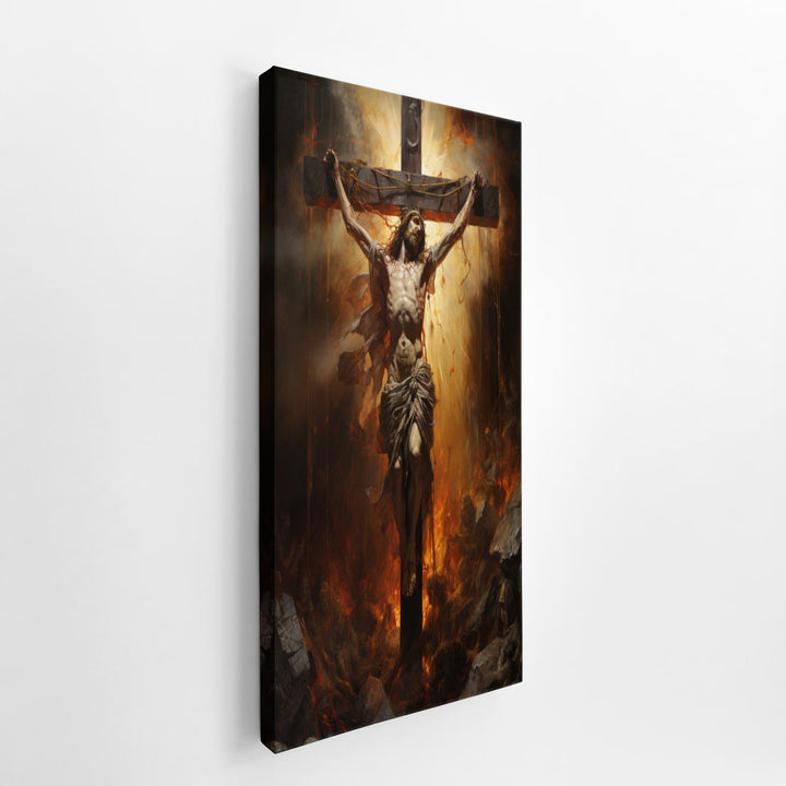 Jesus Cross Painting  canvas Print