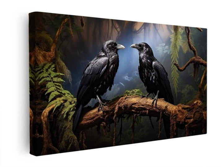 Ravens Love Art  canvas Print