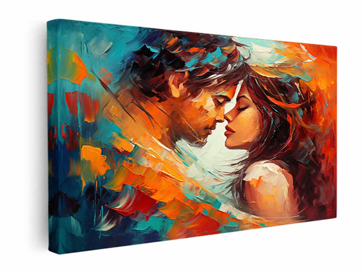 In Love Couple Painting  canvas Print