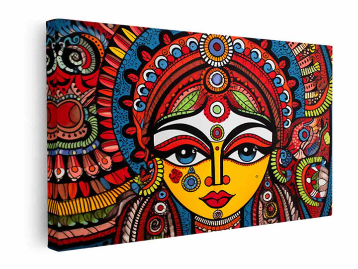 Madhubani Painting Of A Queen   canvas Print