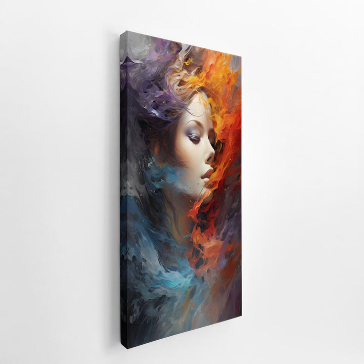 Cool Women Abstract Art  canvas Print