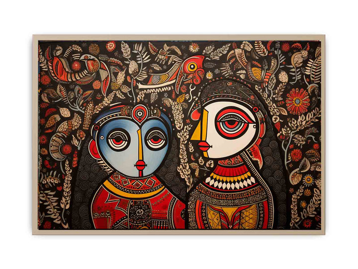 Madhubani Art Print framed Print