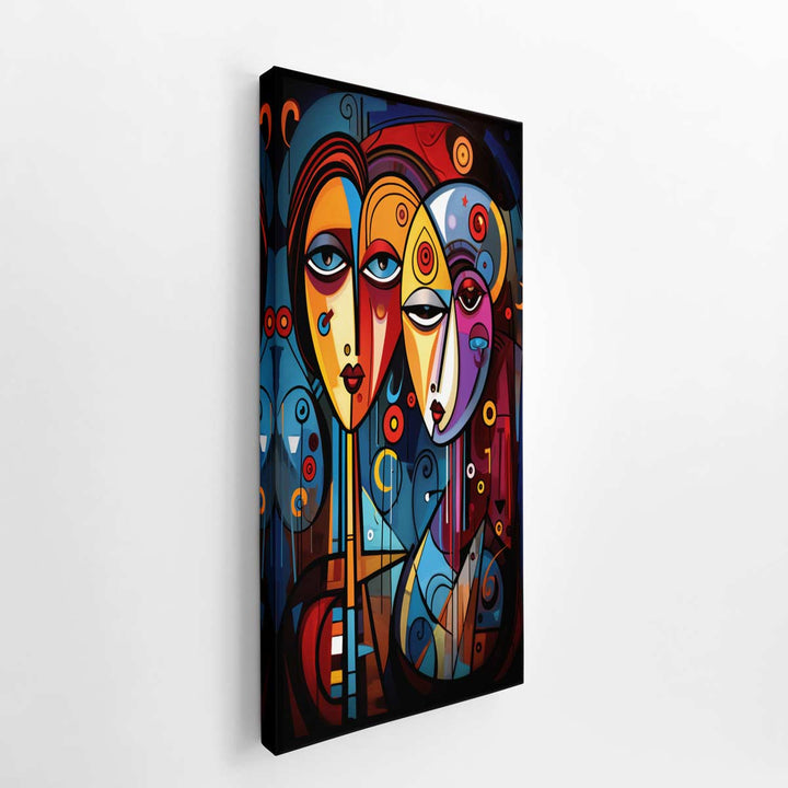 Abstract Lovers Framed Art  canvas Print