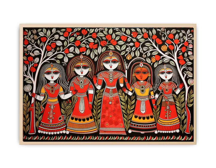 Madhubani Painting Ar 32 framed Print