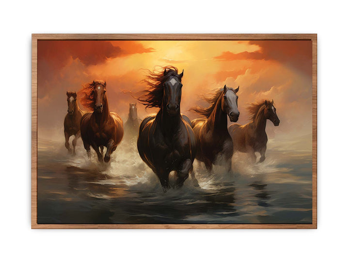 Lucky Seven Horses Painting