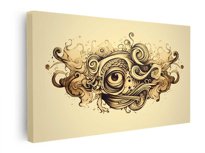 Old Stylvinatge eye Art  canvas Print