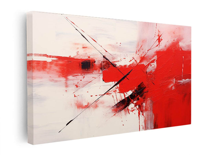 Red Contemporary Framed Art  canvas Print