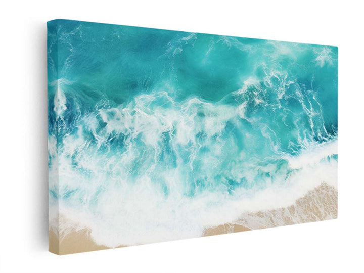 Teal Ocean Artwork  canvas Print