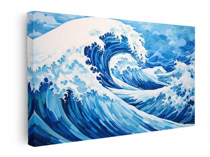 Ocean Waves Painting Inspired  canvas Print