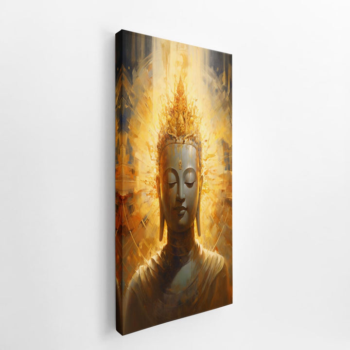 Buddha Gold Painting   canvas Print