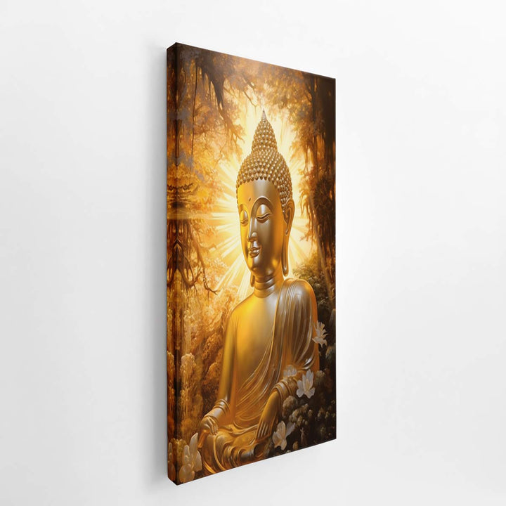 Buddha Gold Art  canvas Print