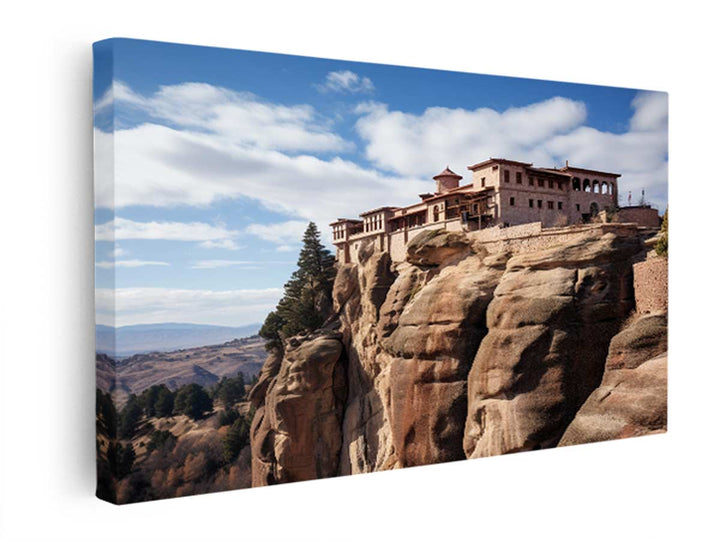 Meteoron Monastery Print  canvas Print