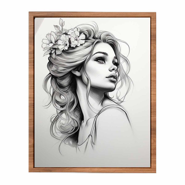 Beautiful Women Sketch  Painting