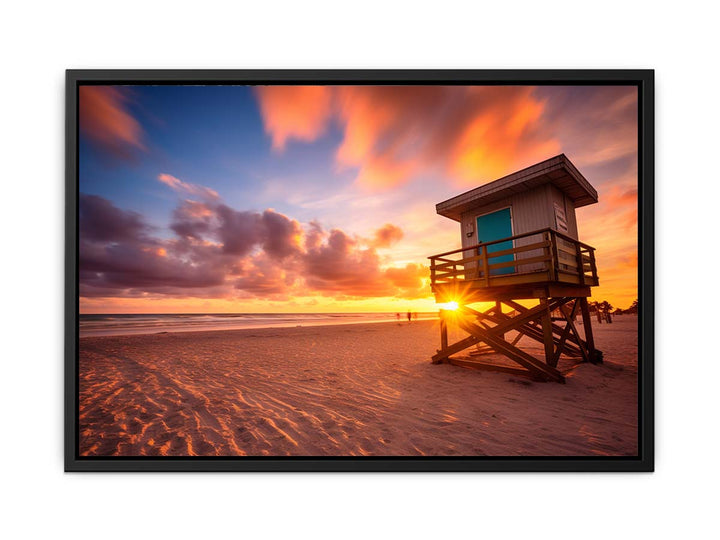 Florida Beach Sunset Panitng  canvas Print