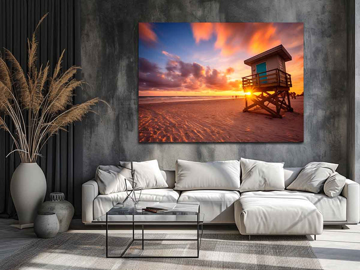 Florida Beach Sunset Panitng Art Print