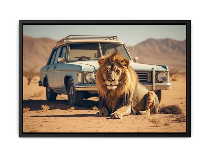 Vinatge Lion Art  canvas Print