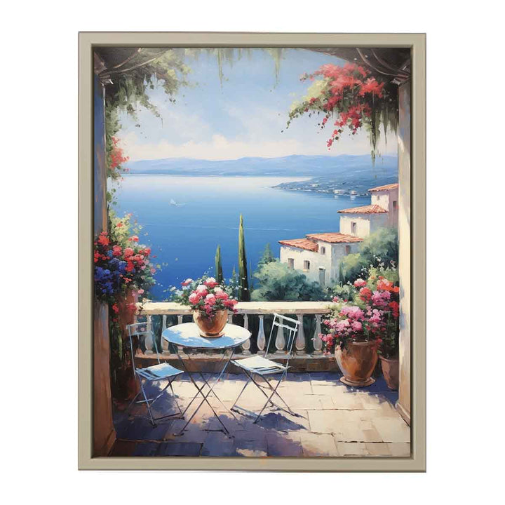 Mediterranean Painting framed Print