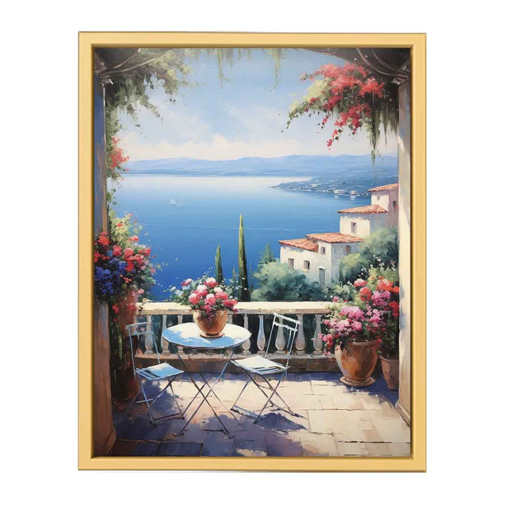 Mediterranean Painting framed Print