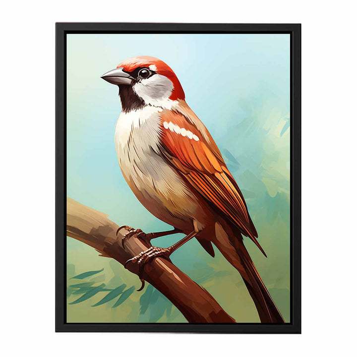 Sparrow Painting  canvas Print