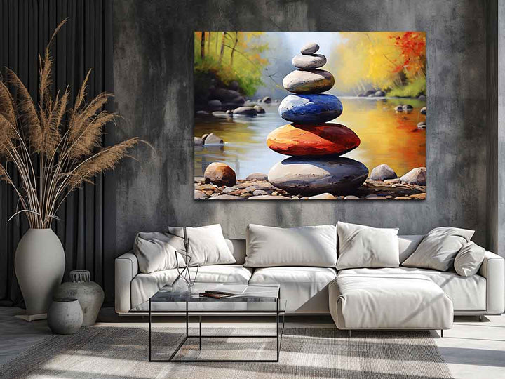 Stacking Stones Painting Art Print