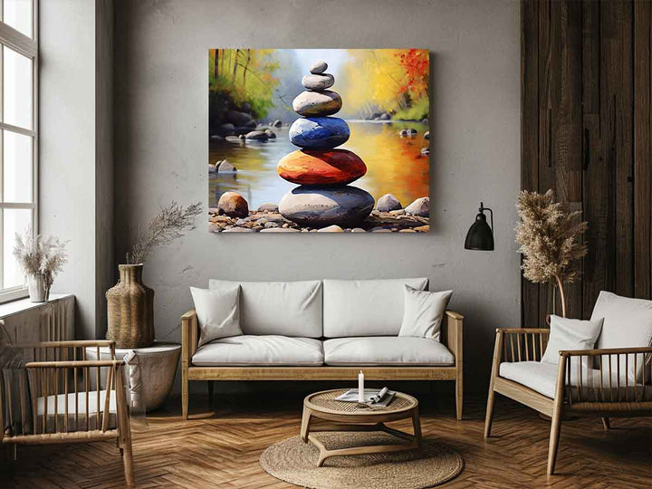 Stacking Stones Painting Art Print