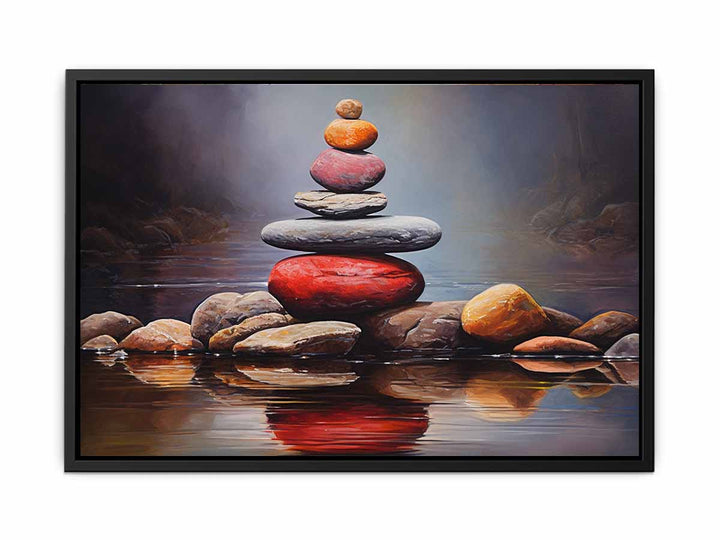 Stacking Stones Art  canvas Print