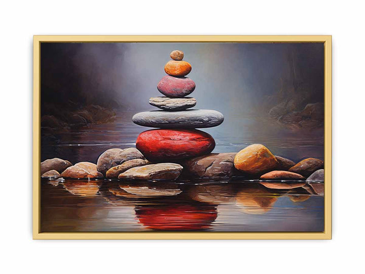 Stacking Stones Art framed Print