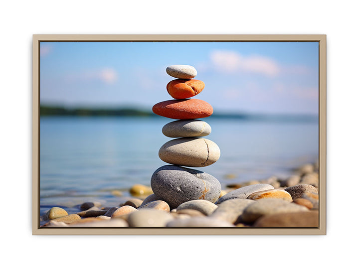 Stacking Stones Art Print framed Print